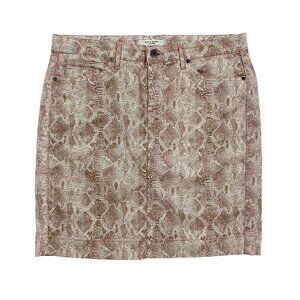 Rich & Skinny Women Rattlesnake Animal Print Lyocell Cotton Skirt Sz 31 Stretchy